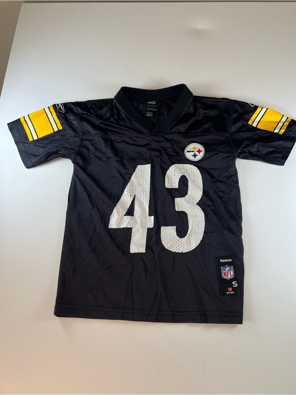 Reebok Kids Black & Yellow Pittsburgh Steelers #43 Jersey